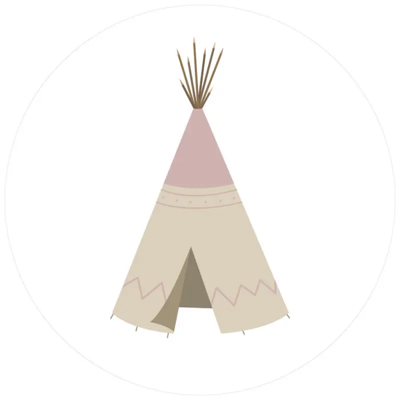 Babywanddeko Indianer Haus