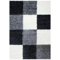 Hochflorteppich 200/290 cm Life 1501 Grau, Schwarz, Wei&szlig;