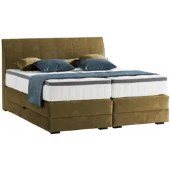 Boxspringbett 180/200 cm in Olivgr&uuml;n