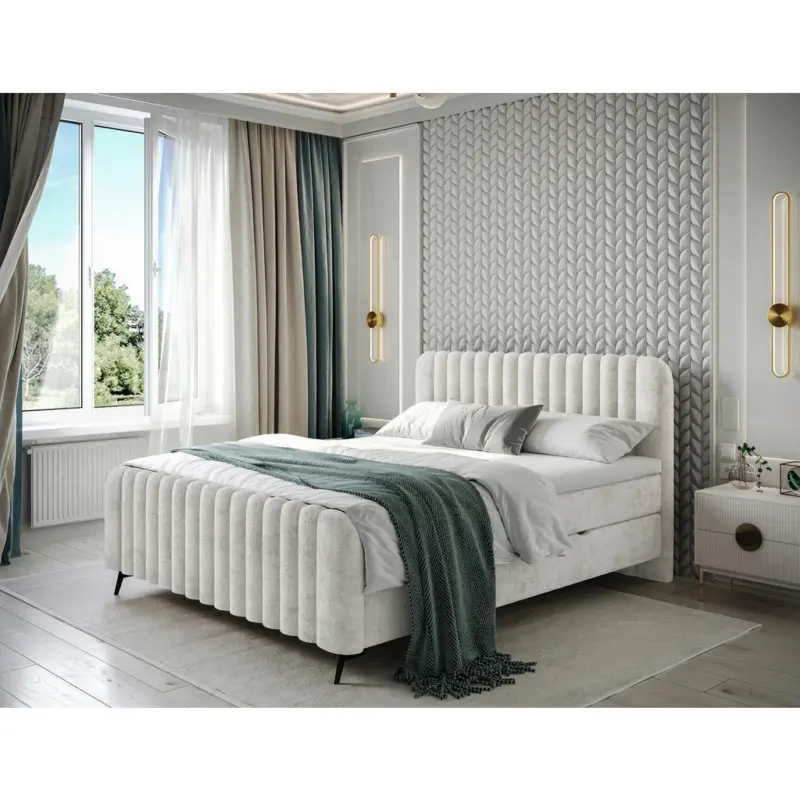 Boxbett 160/200 cm in Beige