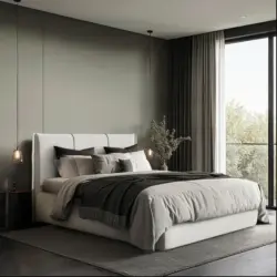 Polsterbett Lattenrost, Bettkasten Creme 140/200 cm