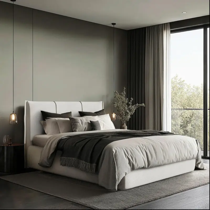 Polsterbett Lattenrost, Bettkasten Creme 140/200 cm