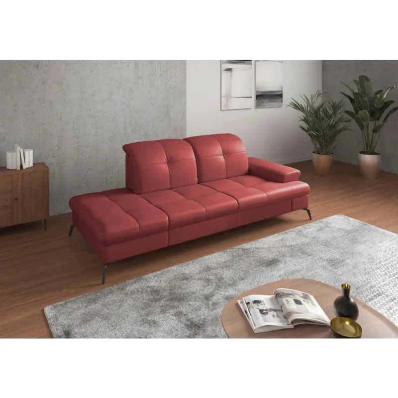 R&eacute;camiere in Echtleder Rot