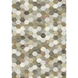 Webteppich 133/195 cm Catania Braun, Creme, Beige