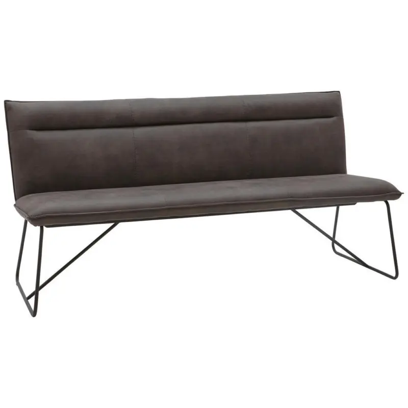 Sitzbank 220/88/66 cm in Anthrazit, Schwarz