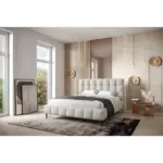 XXXLutz Lauterach - Ihr M&ouml;belhaus bei Bregenz Polsterbett gepolstertes Kopfteil, Lattenrost Beige 140/200 cm