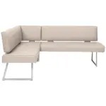 XXXLutz Lauterach - Ihr M&ouml;belhaus bei Bregenz Eckbank 137/208 cm in Creme, Edelstahlfarben