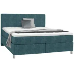 Boxspringbett 200/200 cm in Blau