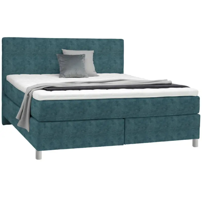 Boxspringbett 200/200 cm in Blau