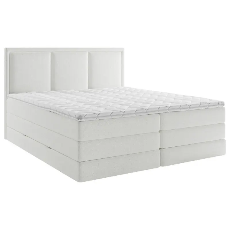 Boxspringbett 200/200 cm in Wei&szlig;