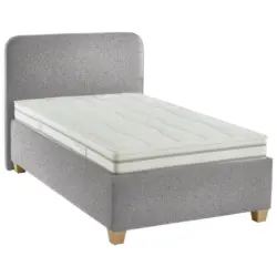 Polsterbett Matratze, Lattenrost Hellgrau 140/200 cm