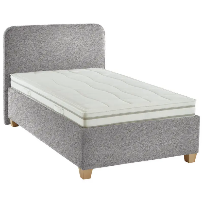 Polsterbett Matratze, Lattenrost Hellgrau 140/200 cm