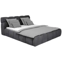 Polsterbett inkl. Bettkasten Lattenrost, Bettkasten Graphitfarben 160/200 cm