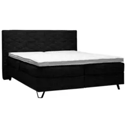 Boxspringbett 200/200 cm in Schwarz