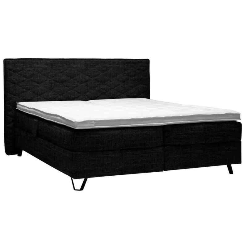 Boxspringbett 200/200 cm in Schwarz
