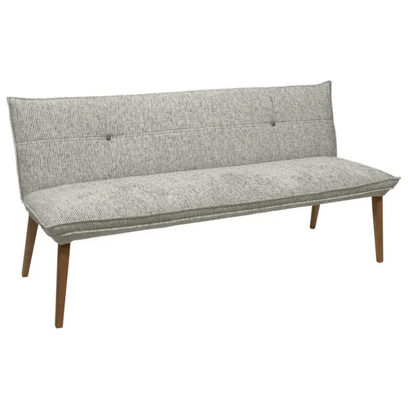 Sitzbank 179/86/65 cm in Eichefarben, Hellgrau