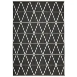 Outdoorteppich 200/290 cm Naturalle Schwarz