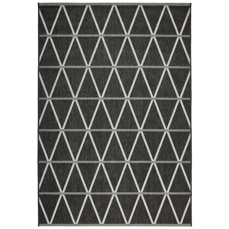 Outdoorteppich 200/290 cm Naturalle Schwarz