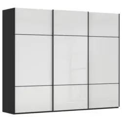 Schwebet&uuml;renschrank in Schwarz, Wei&szlig;