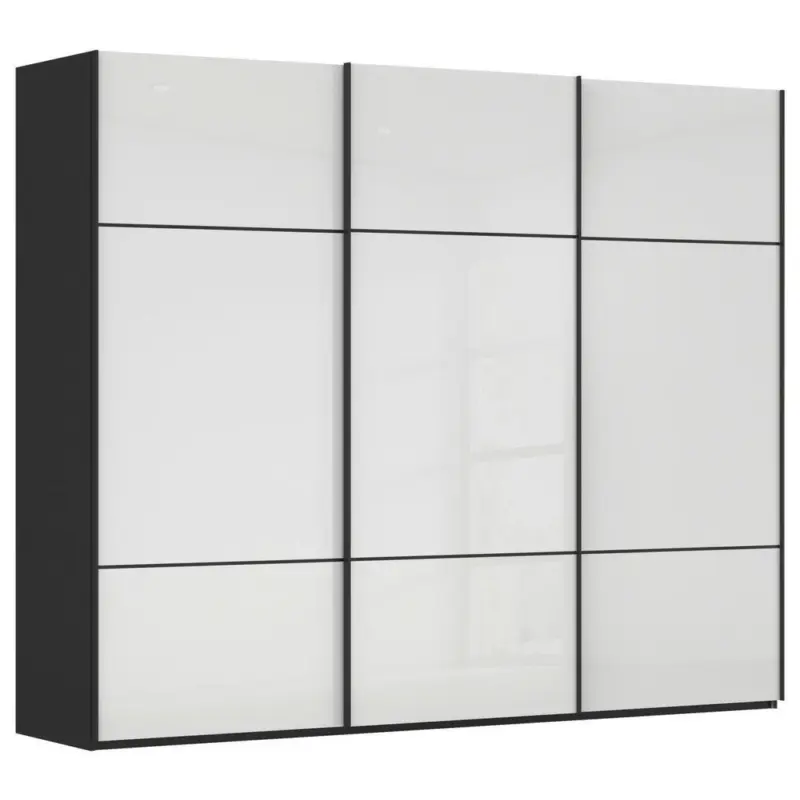 Schwebet&uuml;renschrank in Schwarz, Wei&szlig;