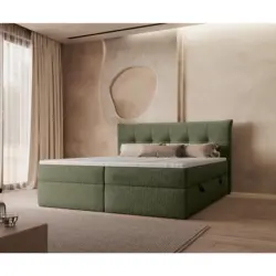 Boxbett 160/200 cm in Olivgr&uuml;n