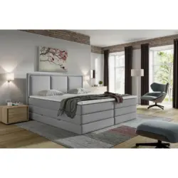 Boxspringbett 180/200 cm in Grau