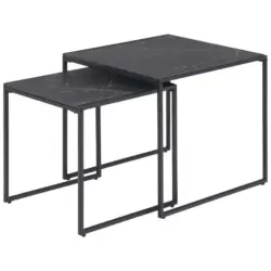 Satztisch in Metall, Holzwerkstoff 50/50/45 cm