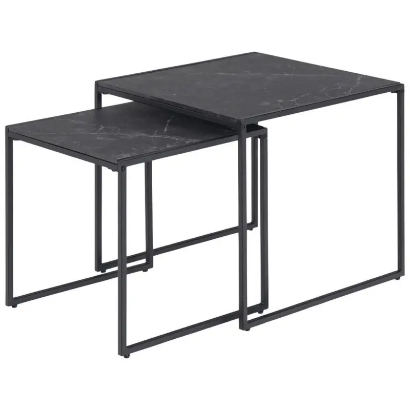 Satztisch in Metall, Holzwerkstoff 50/50/45 cm