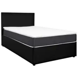 Boxbett 160/200 cm in Anthrazit, Schwarz