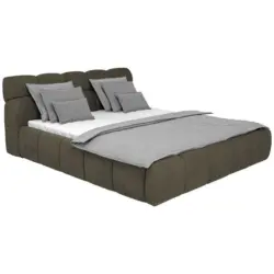 Polsterbett inkl. Bettkasten Lattenrost, Bettkasten Olivgr&uuml;n 160/200 cm