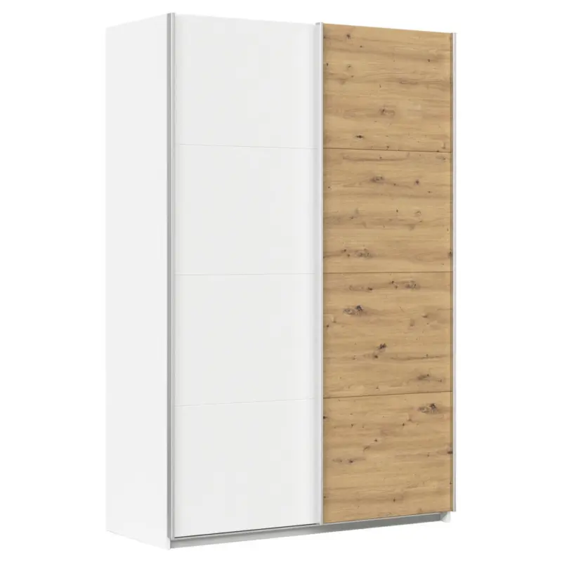 Schwebet&uuml;renschrank in Wei&szlig;, Eiche Artisan