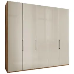 Dreht&uuml;renschrank in Champagner, Eiche Bianco