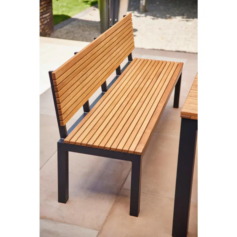 Gartenbank 180/84/157,5 cm in Naturfarben