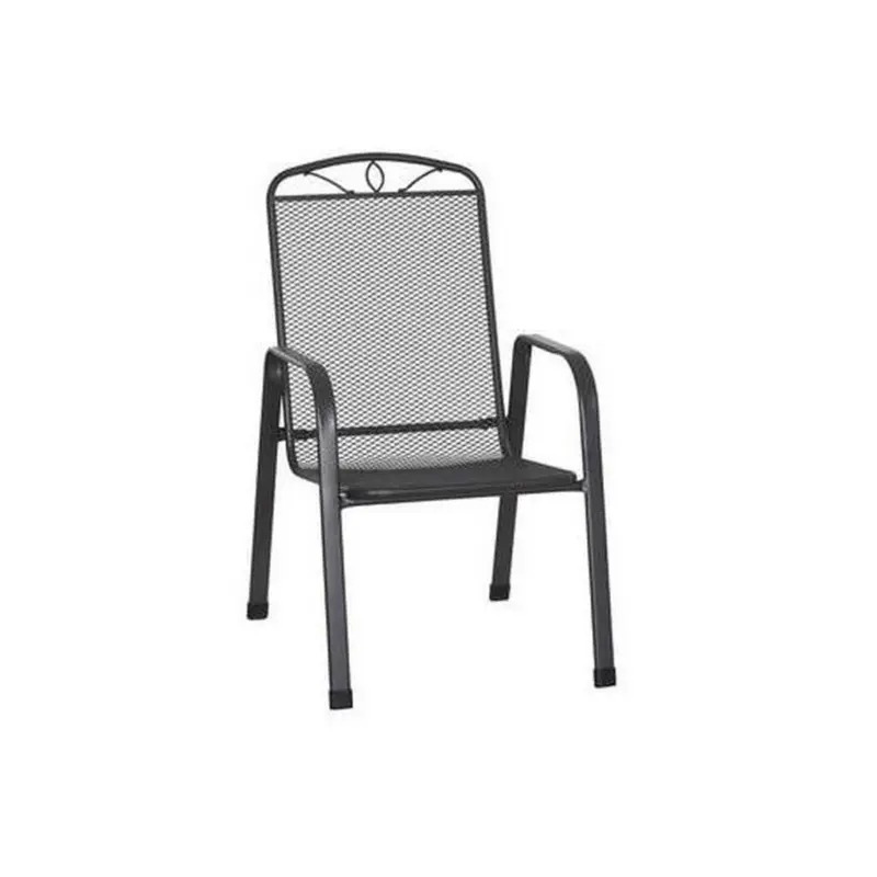 Stapelsessel in Metall Anthrazit