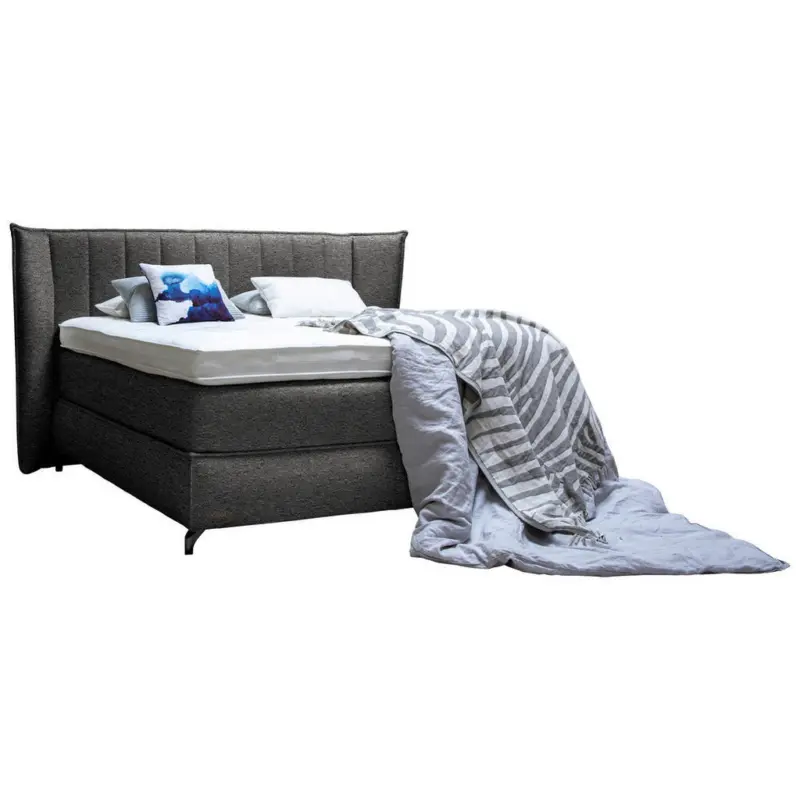 Boxspringbett 200/200 cm in Taupe
