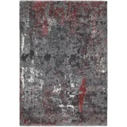 Webteppich 160/230 cm Timeline Quantum Grau, Hellrot