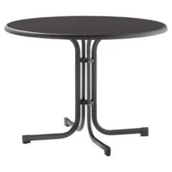 Gartentisch Holzwerkstoff Grau rund