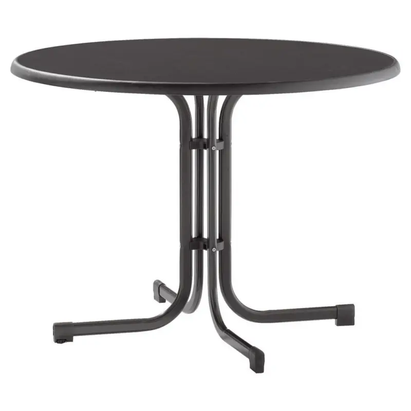 Gartentisch Holzwerkstoff Grau rund