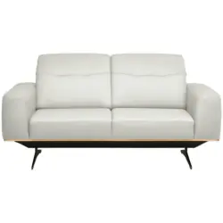 3-Sitzer-Sofa in Echtleder Wei&szlig;