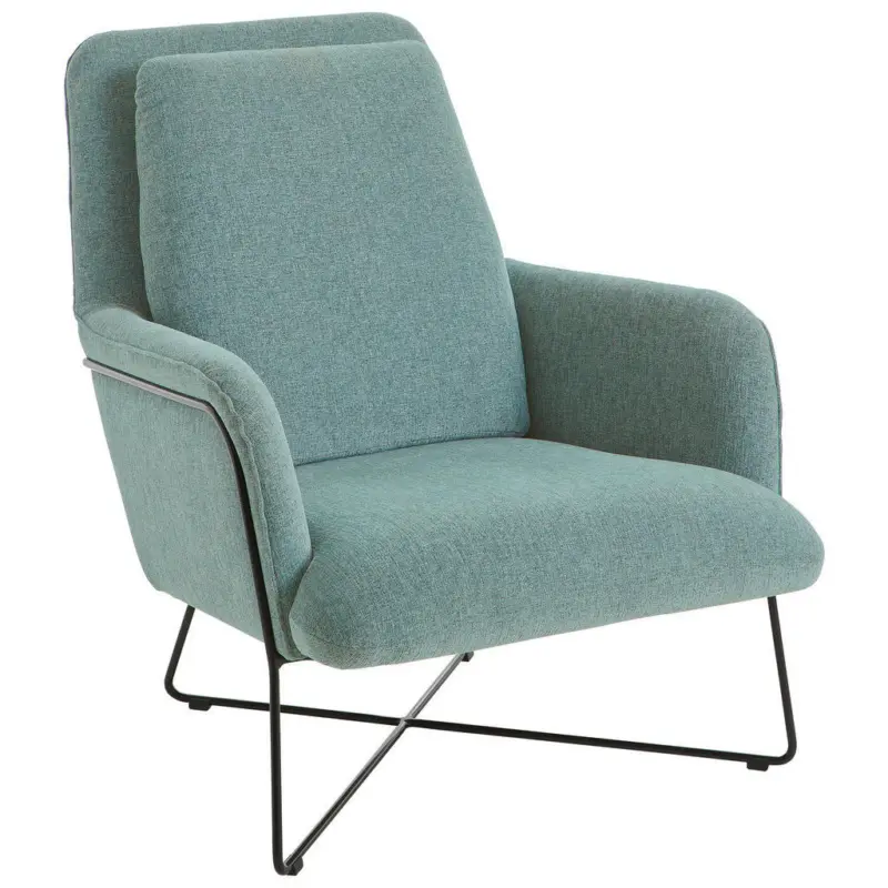 Sessel in Chenille T&uuml;rkis