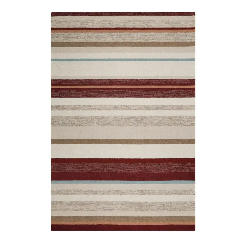 Flachwebeteppich 160/230 cm Sally Creme, Bordeaux, Beige