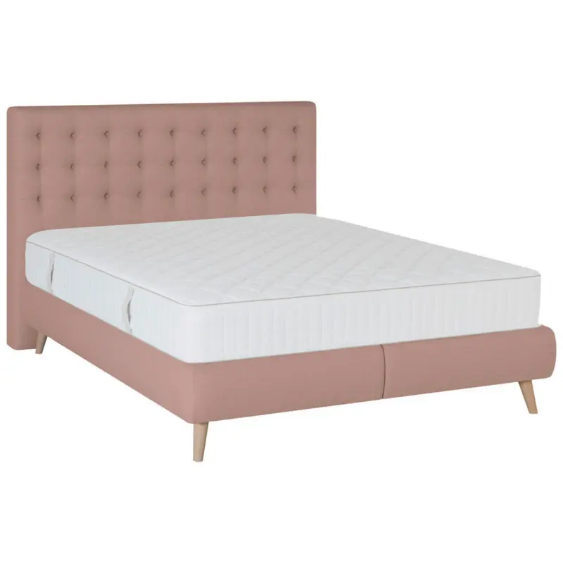 Boxspringbett 160/200 cm in Rosa