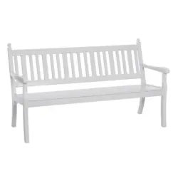 Gartenbank 160/88/69 cm in Wei&szlig;
