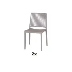 Stapelstuhl in Kunststoff Taupe