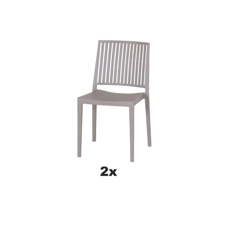 Stapelstuhl in Kunststoff Taupe