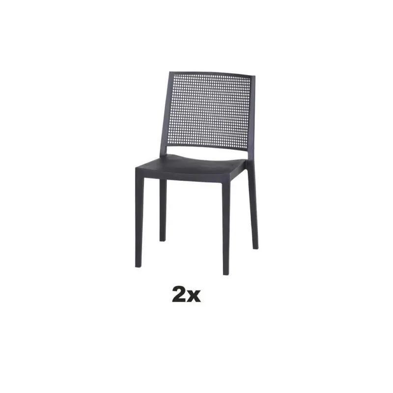 Stapelstuhl in Kunststoff Anthrazit