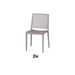 Stapelstuhl in Kunststoff Taupe