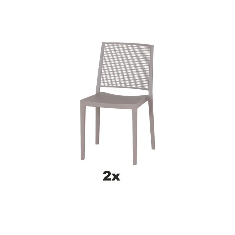 Stapelstuhl in Kunststoff Taupe