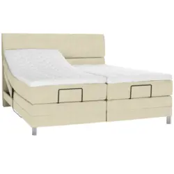 Boxspringbett 200/200 cm in Beige