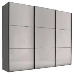 Schwebet&uuml;renschrank in Anthrazit, Schwarz, Hellgrau